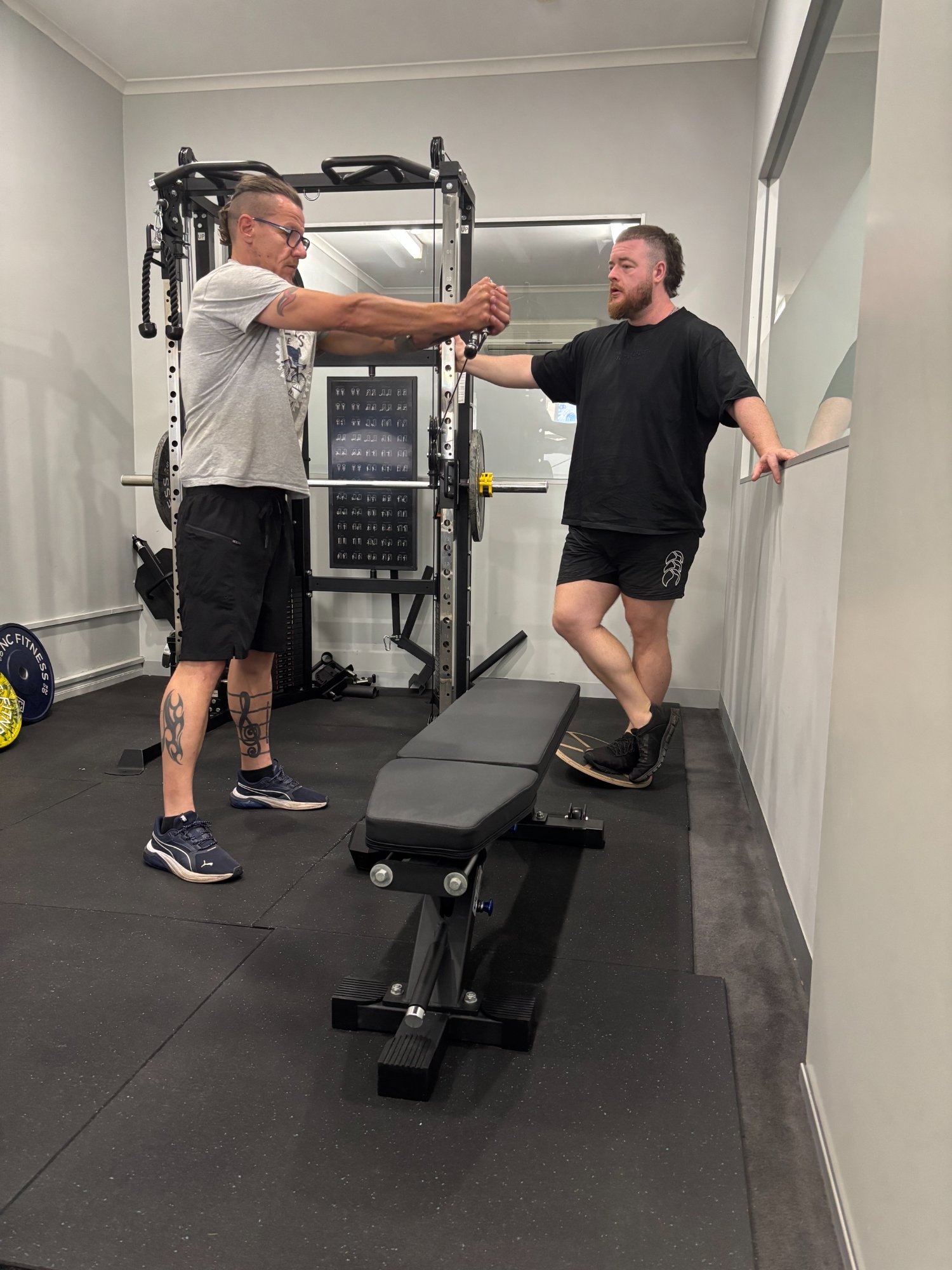 Exercise physiologist working with veteran at Black Site Fitness in Boronia VIC